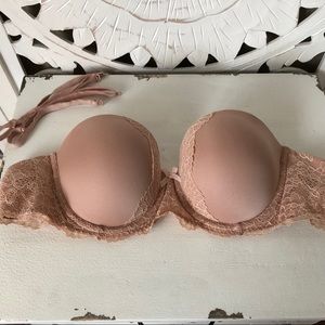 Nude Victoria’s Secret strapless bra